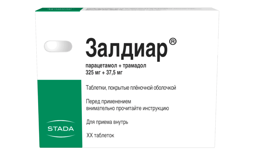Препараты - Залдиар (таблетки)